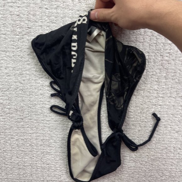 Y2K Sons Of Anarchy Women’s Skull Reaper Biker Bikini Set Sz L Black Goth Emo - Picture 13 of 14